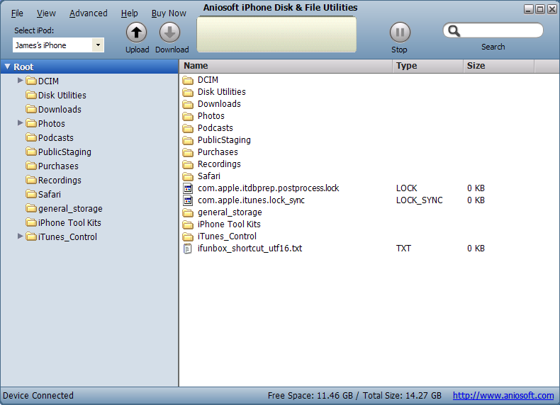 iphone come hard disk