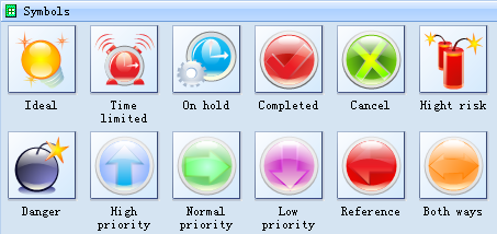 symbols in the map mapping diagram