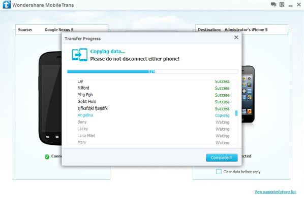 galaxy contacts to iphone
