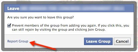 Report a Facebook group for harassment, explicit content, spam, scams, etc. 