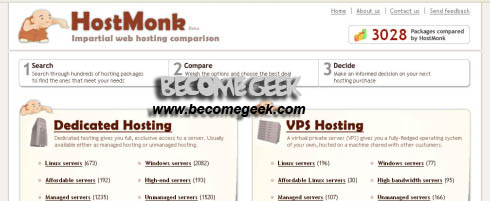 hostmonk-confrontare-hosting-motore-ricerca-hosting