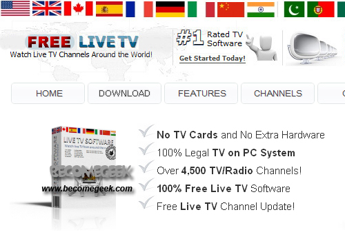 Free Live TV: guardare gratis 4500 canali di tutto il Mondo